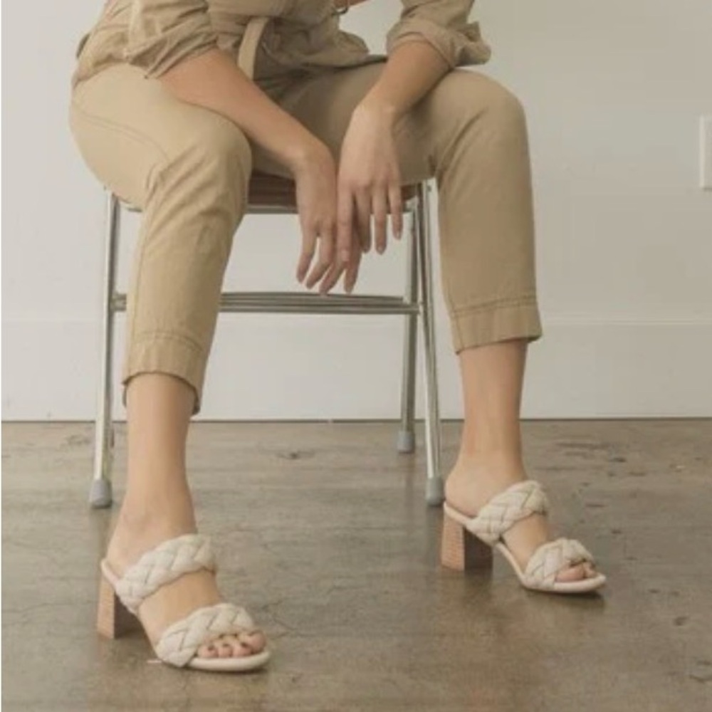 Regina braided heels in taupe